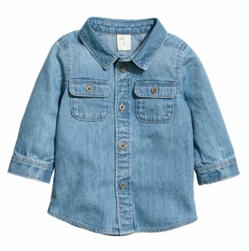 Рубашка  для хлопчика H&amp;M 0565405002 086 см (12-18 months) синій 56477